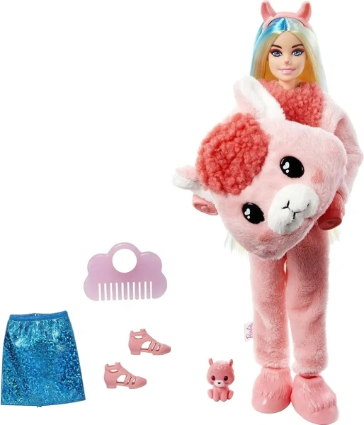 Кукла Barbie Cutie Reveal Милашка-проявляшка плюшевая лама, HJL60