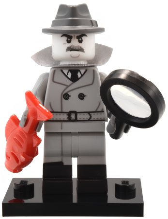 Минифигурка LEGO 71045 Film Noir Detective, Series 25 (Complete Set with Stand and Accessories) col25-1