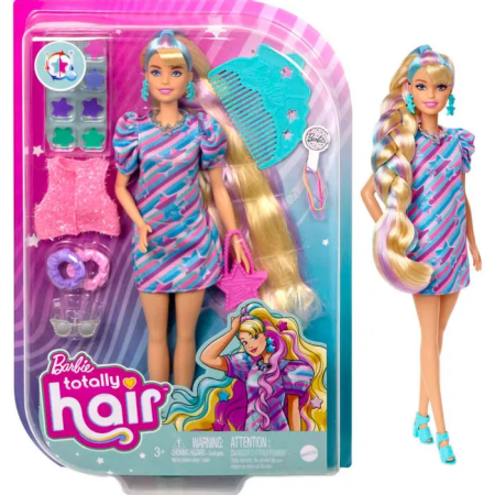 Кукла Barbie Totally Hair Звездная красотка HCM88