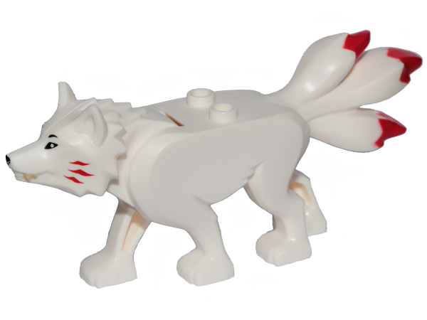 Волк Lego Wolf with Black Eyes and Nose, Tan Teeth (Ninjago Akita) bb0916c01pb01