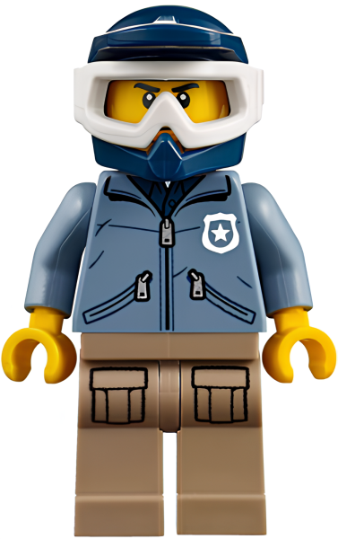 Минифигурка Lego Mountain Police - Officer Male, Dirt Bike cty0830 U