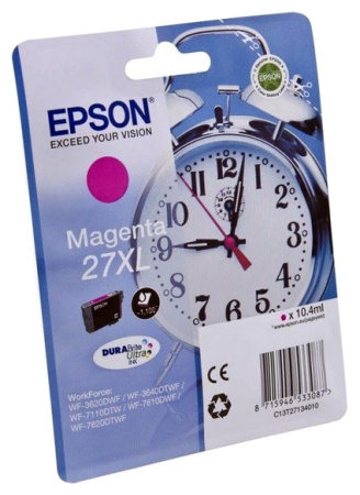 Картридж Epson C13T27134020 27XL Magenta пурпурный