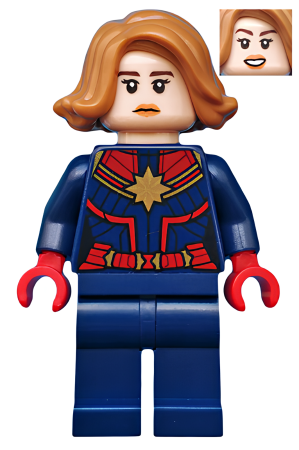 Минифигурка Lego Super Heroes Captain Marvel (Carol Danvers) - Medium Nougat Hair sh555 U