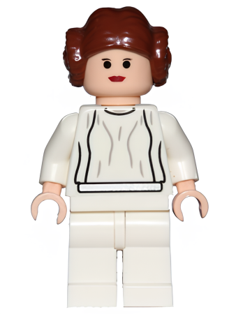 Минифигурка Lego Star Wars Princess Leia - Light Nougat, White Dress, Big Eyes sw0175b