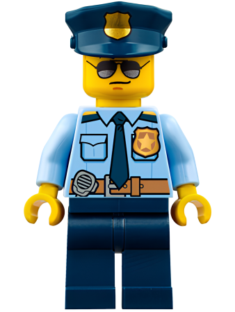 Минифигурка Lego Police - City Officer Shirt with Dark Blue Tie cty0778 U