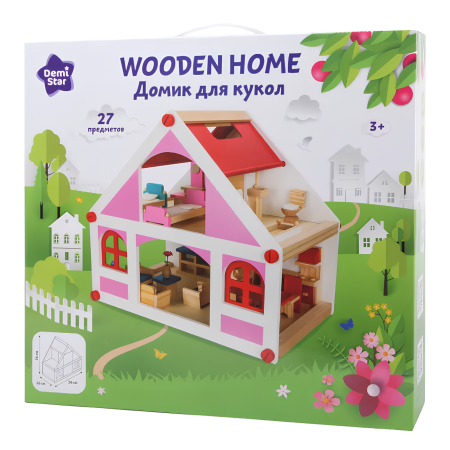 Дом для кукол Demi Star с аксессуарами 27предметов OC-WH-010B