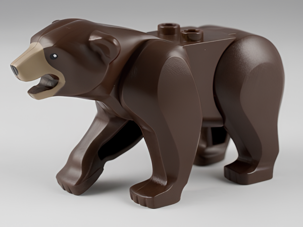 Медведь Lego Bear with 2 Studs on Back with Dark Tan Muzzle Pattern 98295c01pb02