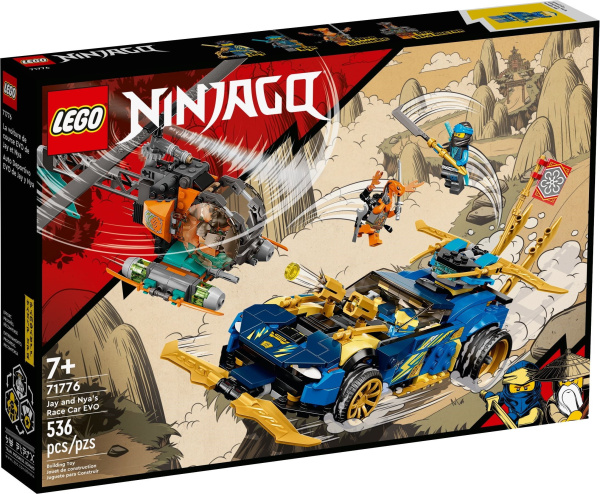 Конструктор LEGO Ninjago 71776 Гоночный автомобиль ЭВО Джея и Нии