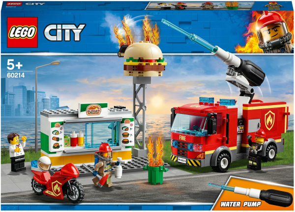 Конструктор LEGO City 60214 Пожар в бугер-кафе (УЦЕНКА) вскрыта коробка N