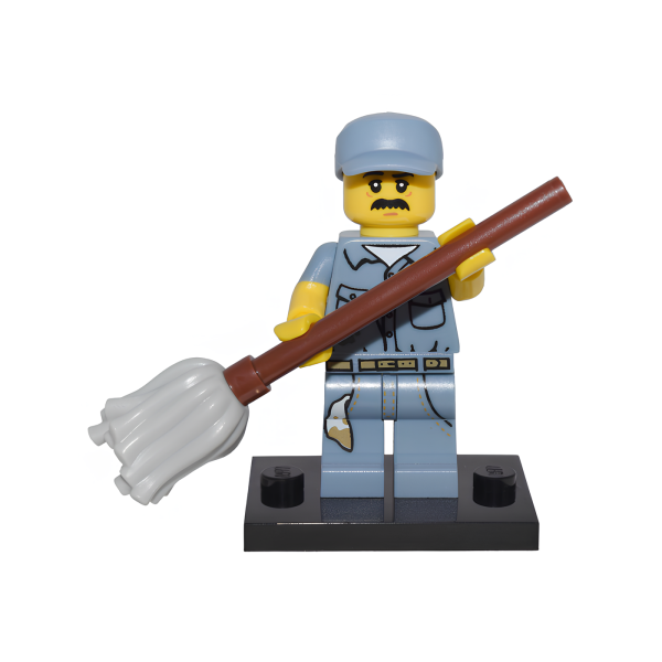 Минифигурка LEGO 71011 Janitor col15-9 U