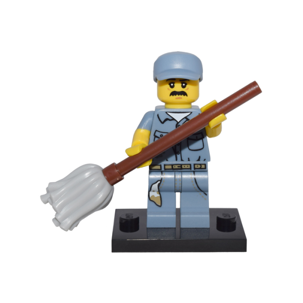Минифигурка LEGO 71011 Janitor col15-9 Used