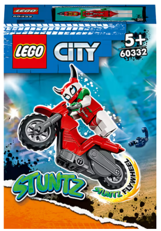 Конструктор LEGO City 60332 Трюковый мотоцикл со скорпионом