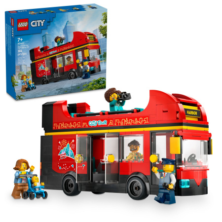 Конструктор LEGO City 60407 Красный двухэтажный экскурсионный автобус