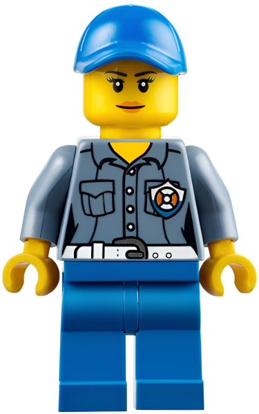 Минифигурка Lego Coast Guard City ATV Driver Female, Blue Legs, Blue Cap with Hole hol107