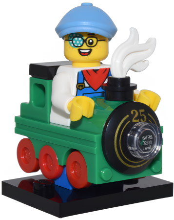 Минифигурка LEGO 71045 Train Kid, Series 25 (Complete Set with Stand and Accessories) col25-10 U