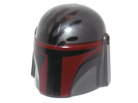 Lego Headgear Helmet with Holes, SW Mandalorian with Dark Red Visor 87610pb05