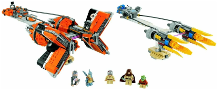 Конструктор LEGO Star Wars 7962 Anakin's and Sebulba's Podracers Гоночные Капсулы Энакина и Себульбы УЦЕНКА Used