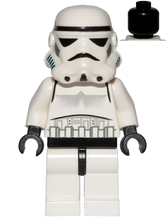 Минифигурка Lego Star Wars Imperial Stormtrooper - Black Head, Solid Mouth Helmet sw0036b