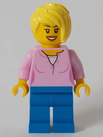 Минифигурка Lego Toy Store Owner - Bright Pink Female Top, Blue Legs cty1047 U