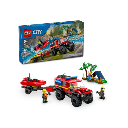 Конструктор LEGO City 60412 Пожарная машина со спасательной лодкой