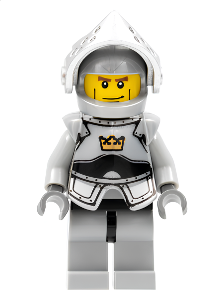 Минифигурка Lego Fantasy Era - Crown Knight Plain with Breastplate, Helmet with Visor, Vertical Cheek Lines cas379