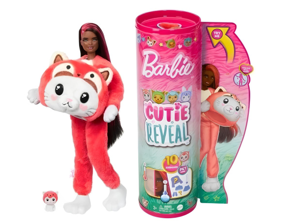 Кукла Барби Barbie Cutie Reveal HRK23 В костюме красной панды