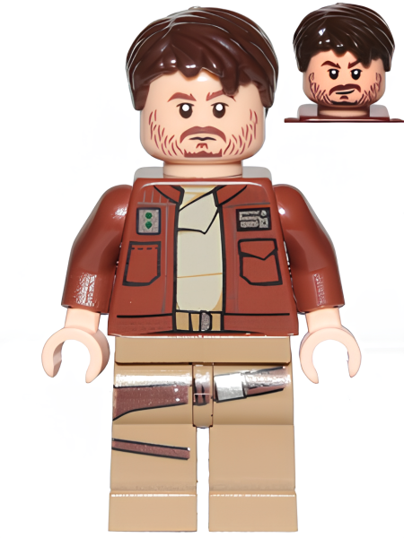 Минифигурка Lego Cassian Andor (Reddish Brown Jacket) sw0813