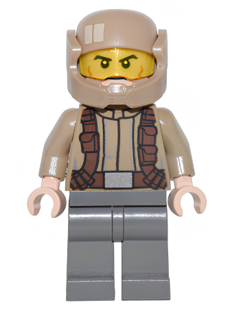 Минифигурка Lego Star Wars Resistance Trooper - Dark Tan Jacket, Frown, Cheek Lines sw0720