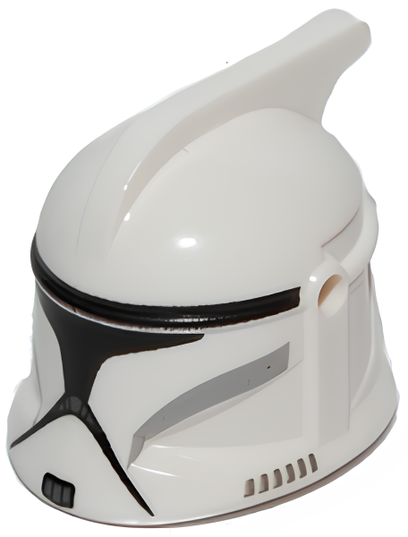 Lego Minifigure Headgear Helmet SW Clone Trooper with Holes, Gray Markings and Black Visor 61189pb13