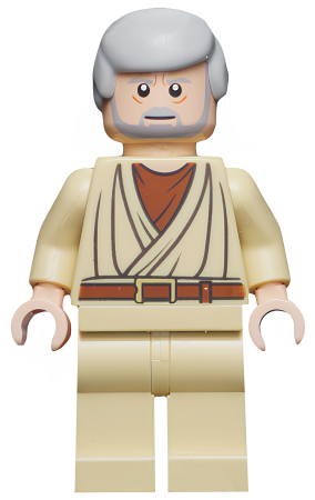 Минифигурка Lego Star Wars Obi-Wan Kenobi - Old, Light Nougat, White Pupils sw0274