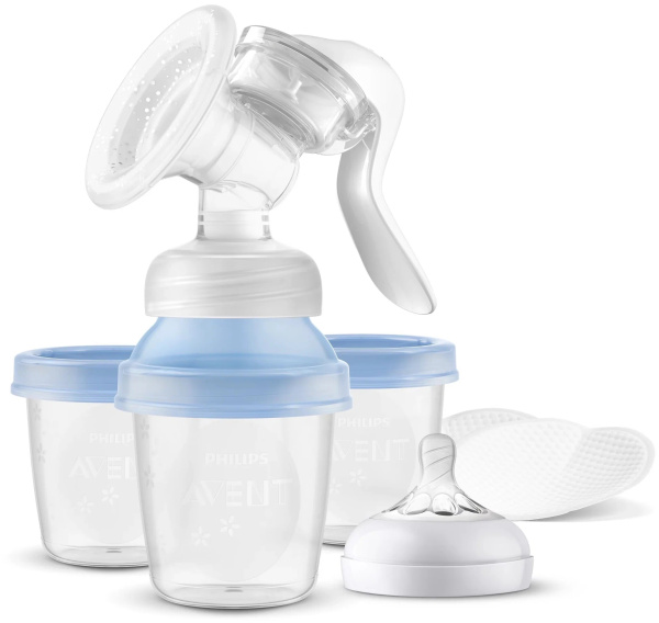 Ручной молокоотсос Philips Avent Comfort SCF430/13, с контейнерами