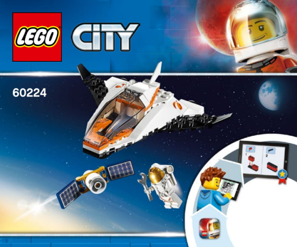 Конструктор LEGO City 60224 Миссия по ремонту спутника USED