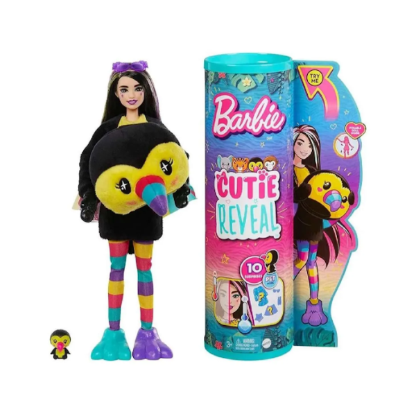 Кукла Barbie Cutie Reveal Милашка-проявляшка Тукан HKR00