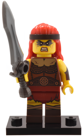 Минифигурка LEGO 71045 Fierce Barbarian, Series 25 (Complete Set with Stand and Accessories) col25-11