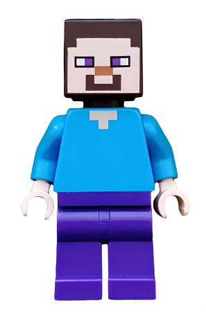 Минифигурка Lego Minecraft Steve - Dark Purple Legs min009 U