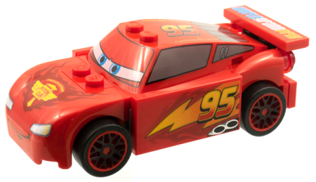 Минифигурка Lego Lightning McQueen - Piston Cup Hood, Red and Black Wheels crs068