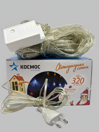 Новогодняя гирлянда сетка КОС NET 320LED разноцветная