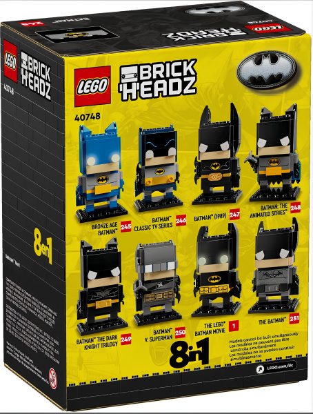 Конструктор LEGO 40748 BrickHeadz Batman 8in1