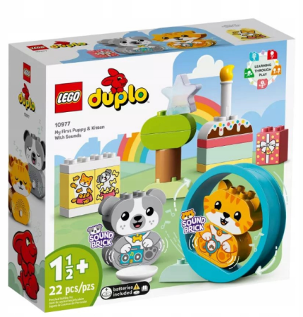 Конструктор LEGO DUPLO Мой первый щенок и котенок 10977