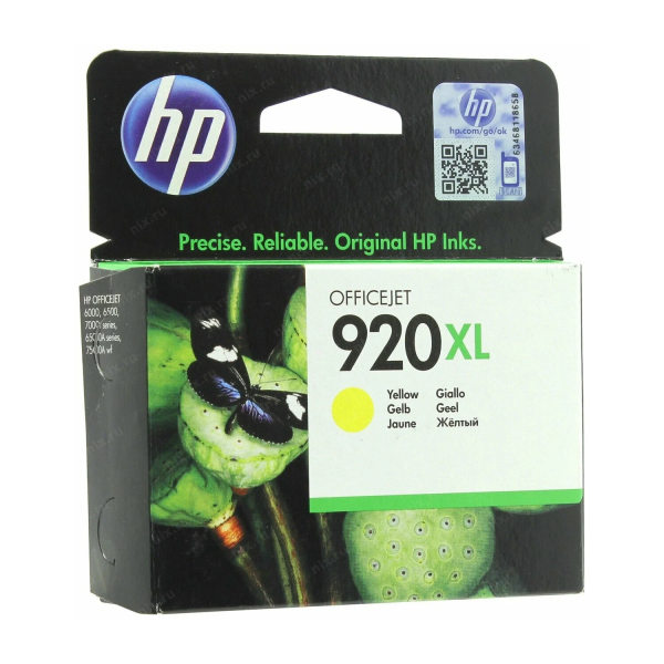 Картридж HP 920XL Yellow желтый CD974AE