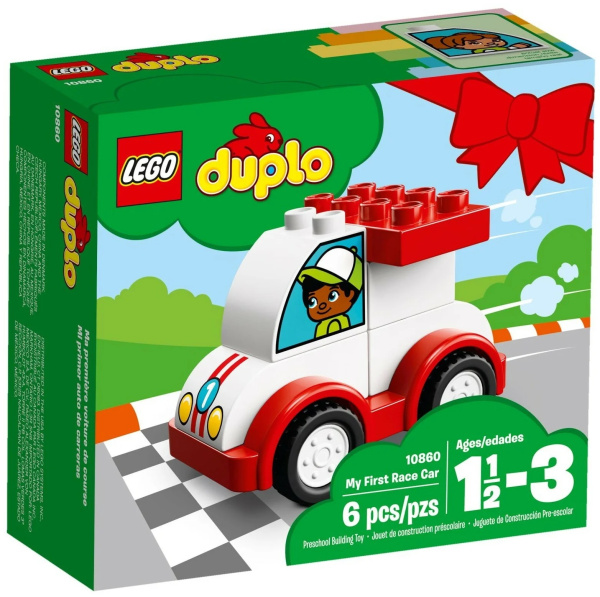 Конструктор LEGO DUPLO 10860 Мой первый гоночный автомобиль