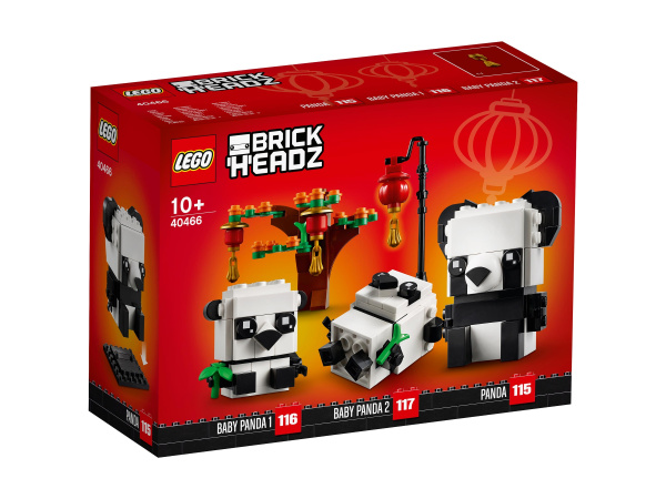 Конструктор LEGO BrickHeadz 40466 Сувенирный набор Панды на китайский Новый год