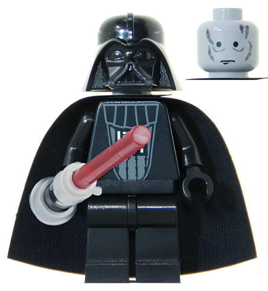 Минифигурка Lego Darth Vader - Trans-Red Light-Up Lightsaber sw0117 U