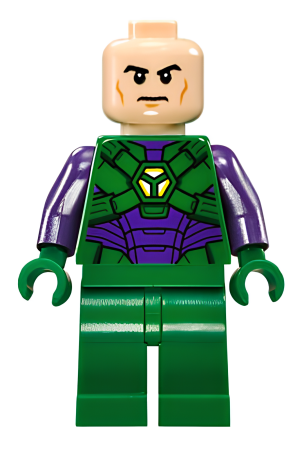 Минифигурка Lego Super Heroes Lex Luthor, Green and Dark Purple Light Armor sh0459 U