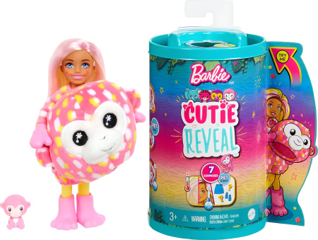 Кукла Barbie Cutie Reveal Mini Челси Обезьянка HKR14