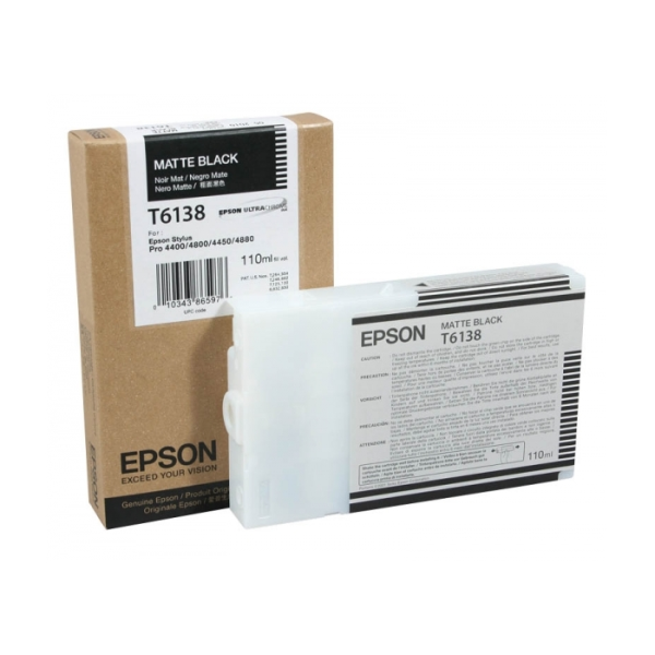 Картридж Epson T6138 Matte Black черный C13T613800 оригинальный