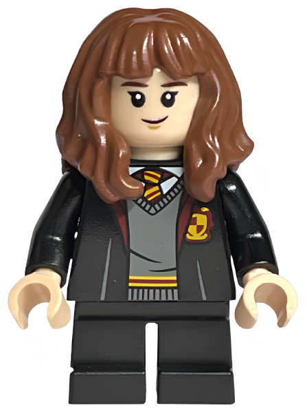 Минифигурка Lego Hermione Granger - Gryffindor Robe Open, Sweater, Shirt and Tie, Black Short Legs hp315 U