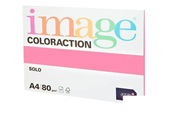 Бумага цветная А4 Image Coloraction ярко-розовая, 80 г/кв.м, 50 листов (717022)