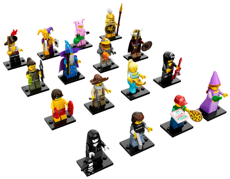 Полный комплект минифигурок LEGO Minifigures 71007 Series 12 16 шт. коллеция