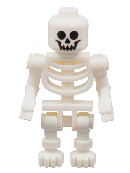 Минифигурка Lego Skeleton - Standard Skull, Bent Arms Horizontal Grip gen099 U